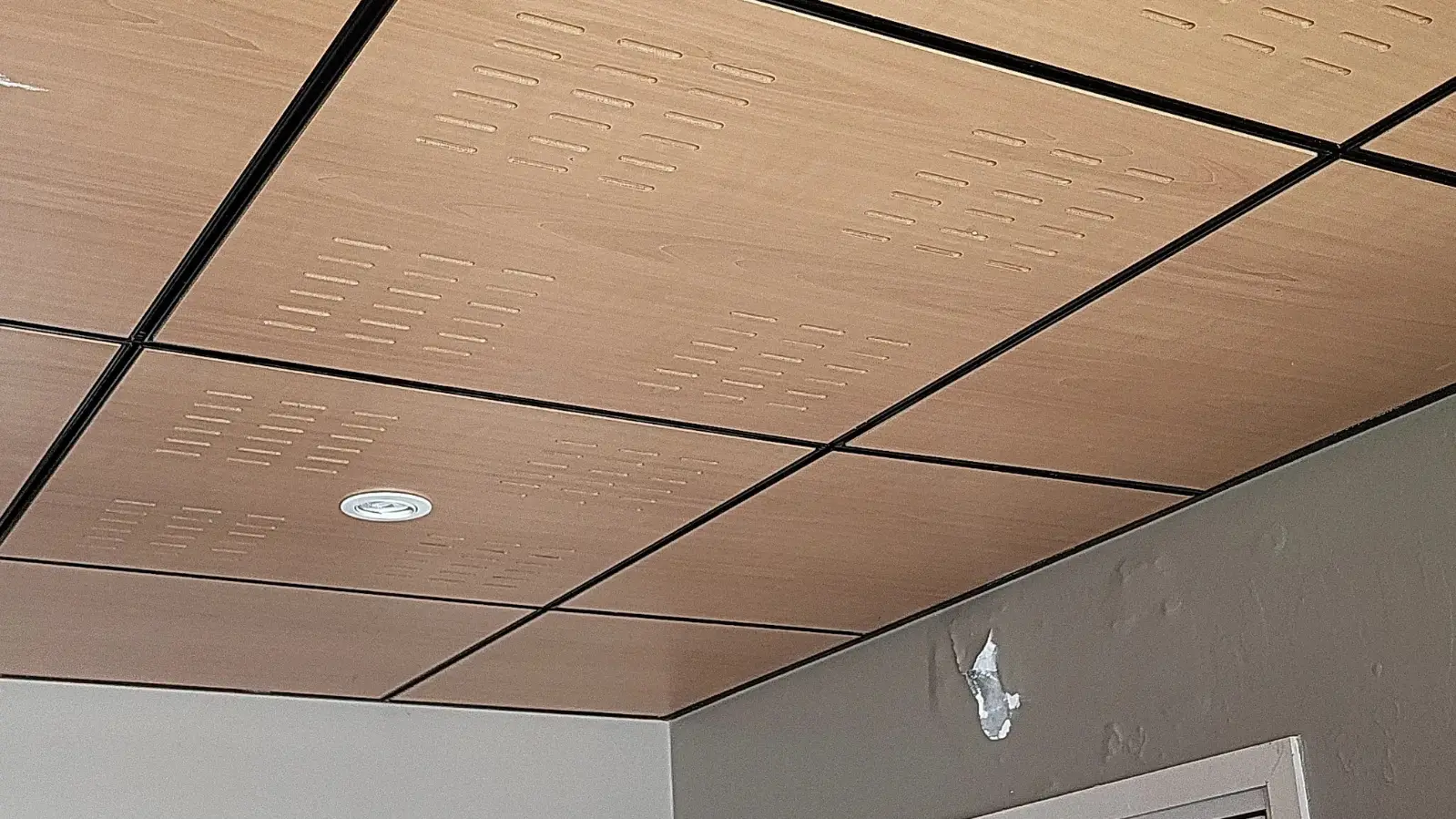 Plafond en dalles à changer suite à un sinistre.